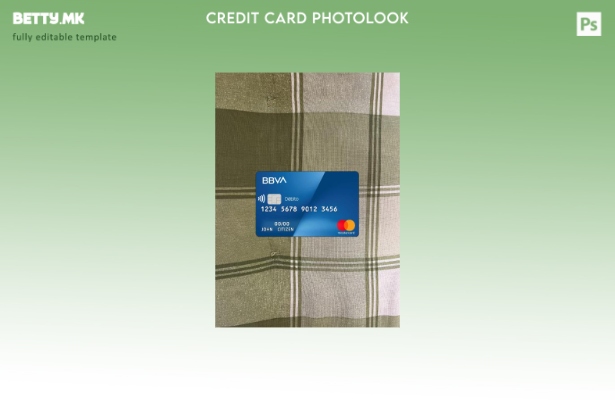 Модерен стил Аргентина BBVA банка мастеркард photolook преден шаблон